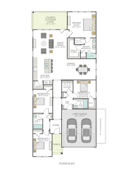 2D floor plan layout of this home in Heritage, Dripping Springs, TX (Image 3).