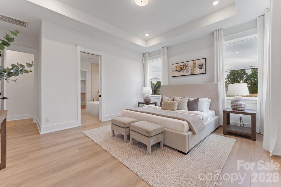 Furnished interior view inside a new home in Bluffs at Wesley Chapel, Waxhaw (Image 37).