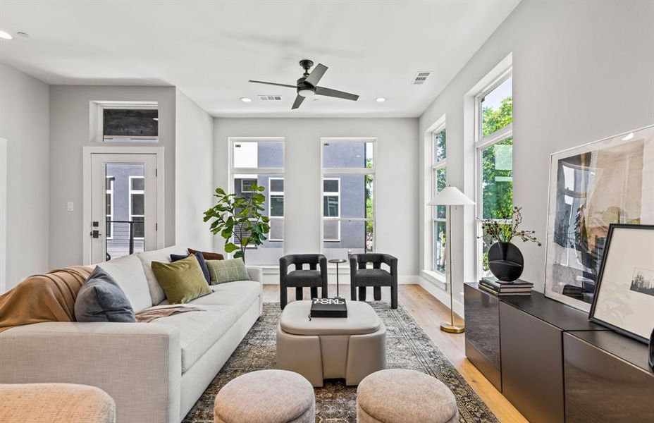 Furnished interior view inside a new home in , Dallas (Image 24).