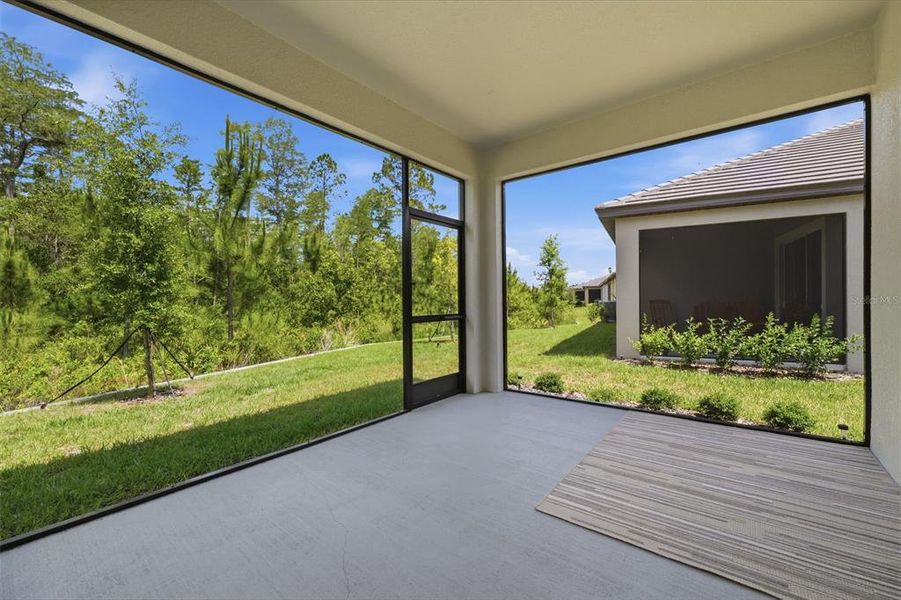 Exterior details and patio area of a home in Angeline Active Adult, Land O' Lakes (Image 4).