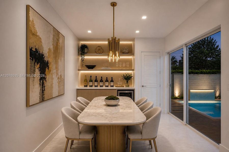 Furnished interior view inside a new home in , Doral (Image 29).