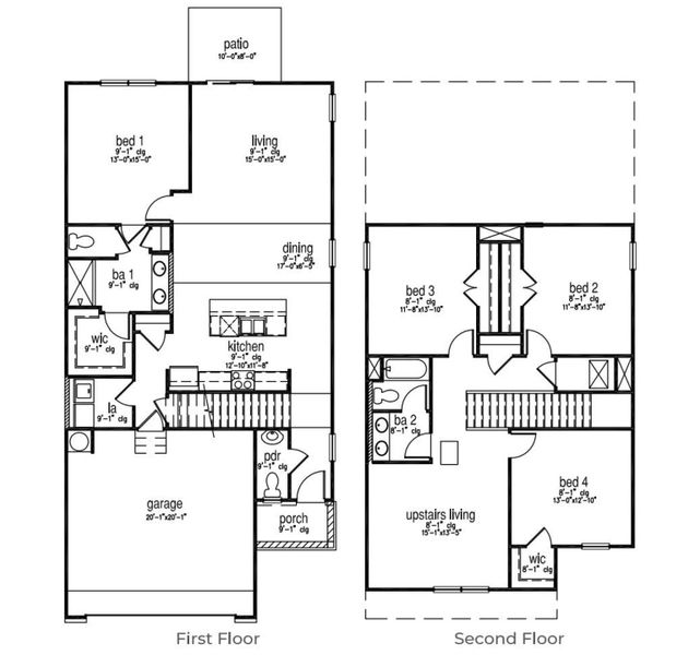2D floor plan layout for the Manning by D.R. Horton in Meadowview Plantation, Sumter, SC (Image 3). 2D floor plan layout for the Manning by D.R. Horton in Meadowview Plantation, Sumter, SC (Image 3).