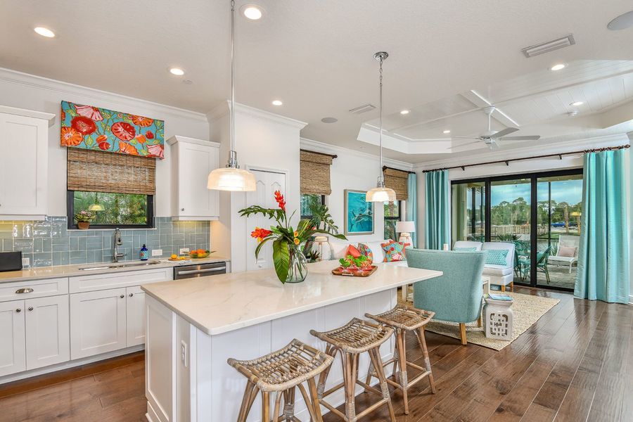 Representative furnished interior of a home built from the Crystal Sand 2 by Neal Communities in Vicenza, Venice (Image 6).