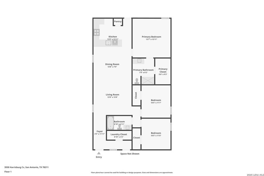 2D floor plan layout of this home in Somerset Meadows, San Antonio, TX (Image 4). 2D floor plan layout of this home in Somerset Meadows, San Antonio, TX (Image 4).