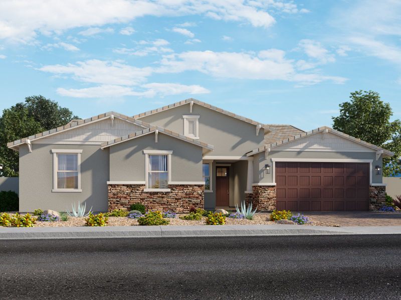 Representative exterior photo of a completed home built from the Griffin by Meritage Homes in Paloma Creek - Signature Series, Surprise, AZ (Image 11).