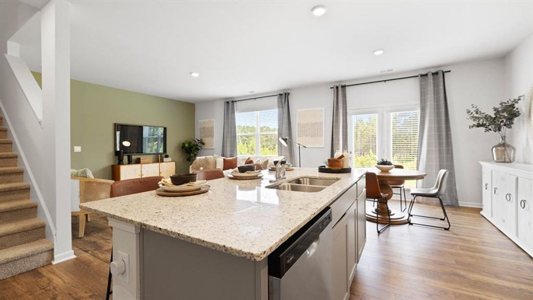 Furnished interior view inside a new home in Oaks at Cedar Grove, Fairburn (Image 6).