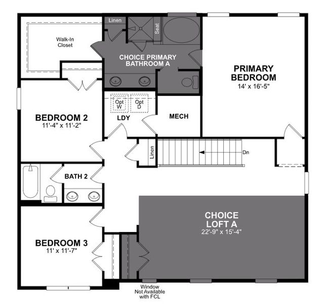 2D floor plan layout of this home in Stonewood Estates, Durham, NC (Image 3).