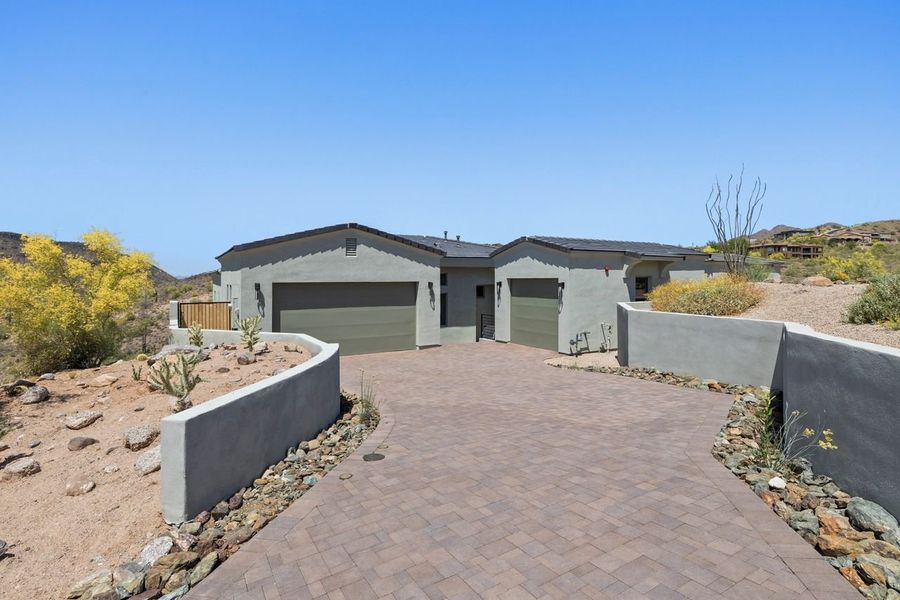 Representative exterior photo of a completed home built from the Ridgeline by KLMR Homes in Bellos at The Summit, Fountain Hills, AZ (Image 21).