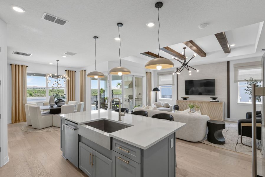 Representative furnished interior of a home built from the Coral Grand by Pulte Homes in Lakehaven Estates, Clermont (Image 6). Representative furnished interior of a home built from the Coral Grand by Pulte Homes in Lakehaven Estates, Clermont (Image 6).