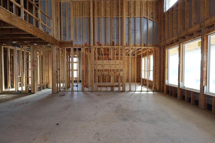 In-progress construction of a new home in Woodson’s Reserve, Spring, TX (Image 6).
