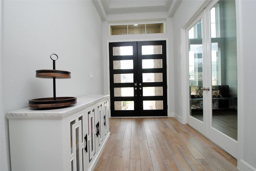 Double door entrance.