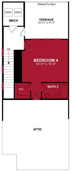 2D floor plan layout of this home in Bayside, Rowlett, TX (Image 6).