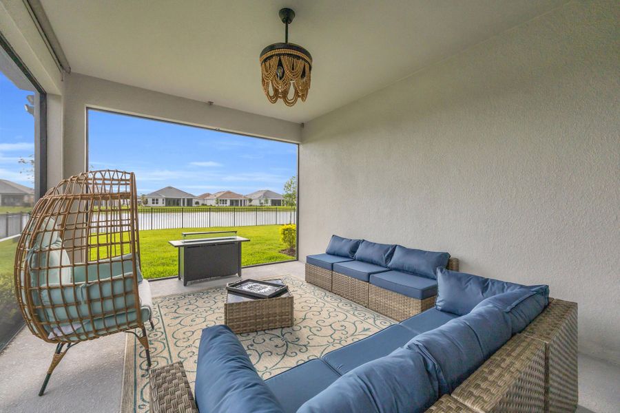 Covered Patio with Beautiful Lake View