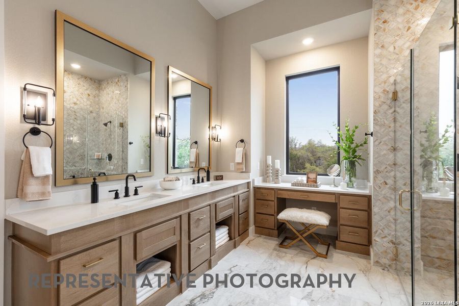Furnished interior view inside a new home in Esperanza, Boerne (Image 28). Furnished interior view inside a new home in Esperanza, Boerne (Image 28).