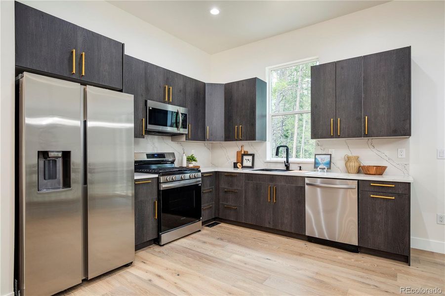 Furnished interior view inside a new home in , Idaho Springs (Image 8).