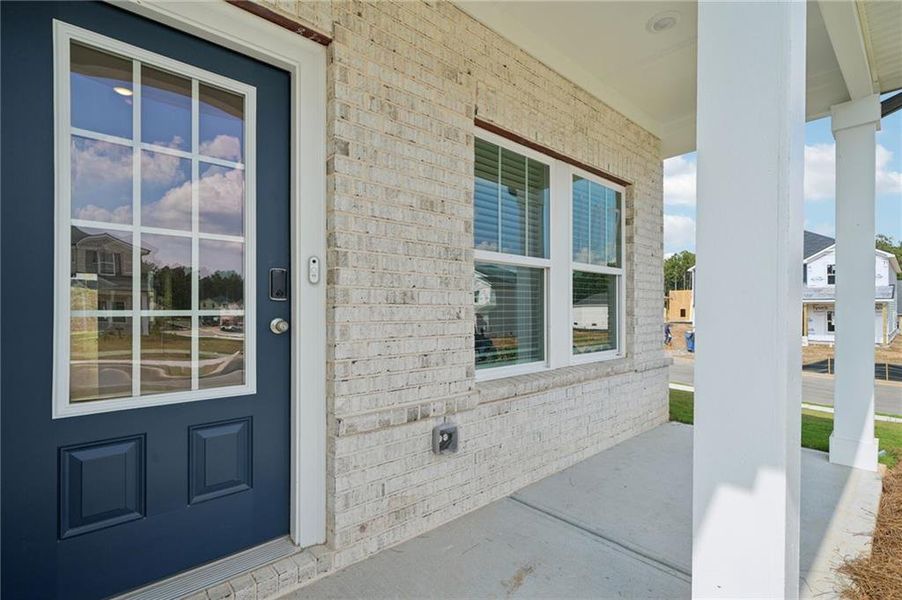 Exterior details and patio area of a home in Parkside at Grayson, Grayson (Image 20).