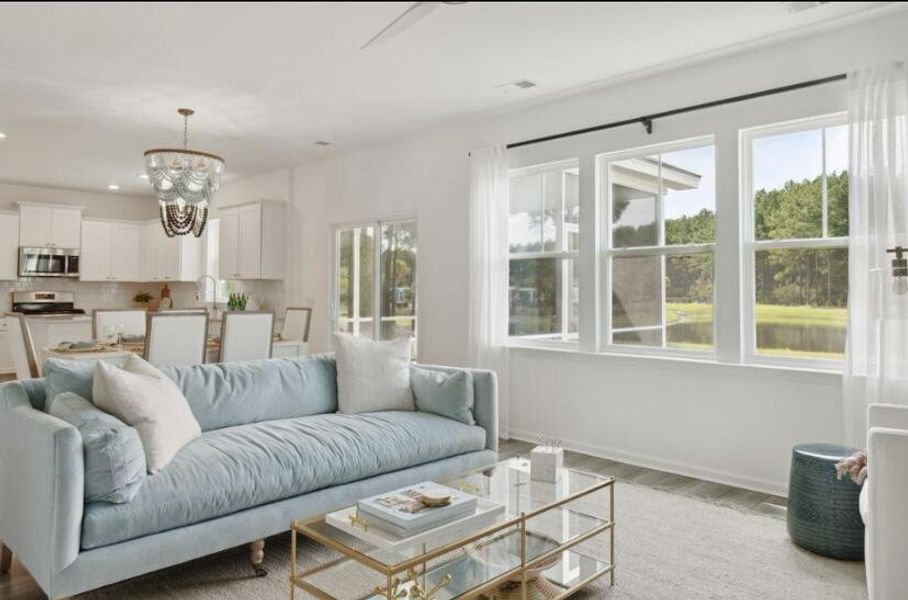 Furnished interior view inside a new home in Sweetgrass at Summers Corner, Summerville (Image 8).