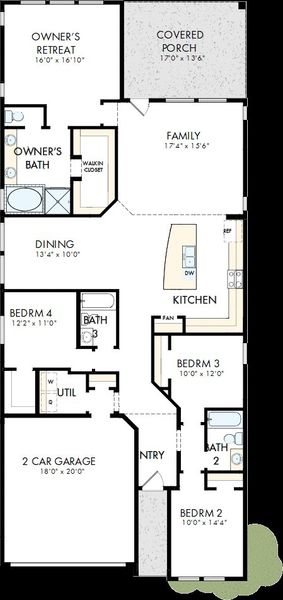 2D floor plan layout of this home in Jubilee - Reserve Collection, Hockley, TX (Image 5).