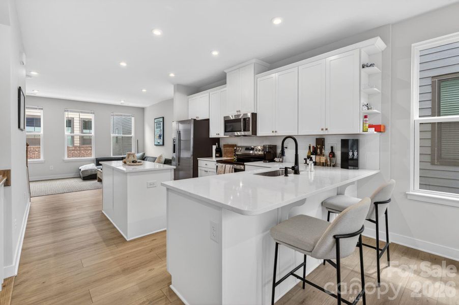 Main level open floor plan