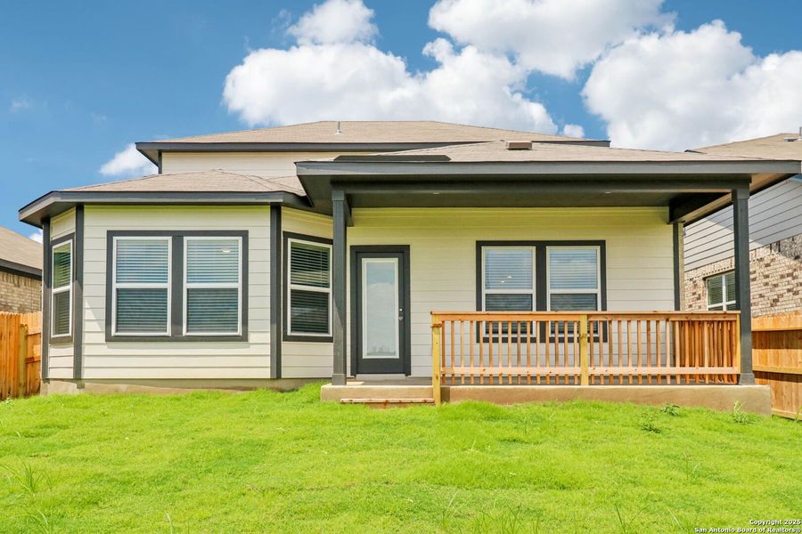 Front exterior of a new home in Sagebrooke - Premier Series, San Antonio, TX, highlighting curb appeal (Image 25). Front exterior of a new home in Sagebrooke - Premier Series, San Antonio, TX, highlighting curb appeal (Image 25).