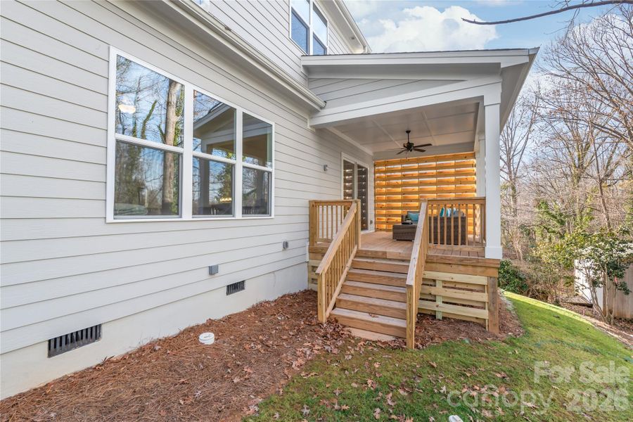 Exterior details and patio area of a home in , Mooresville (Image 3).