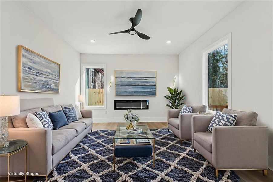 Furnished interior view inside a new home in , Atlanta (Image 9). Furnished interior view inside a new home in , Atlanta (Image 9).