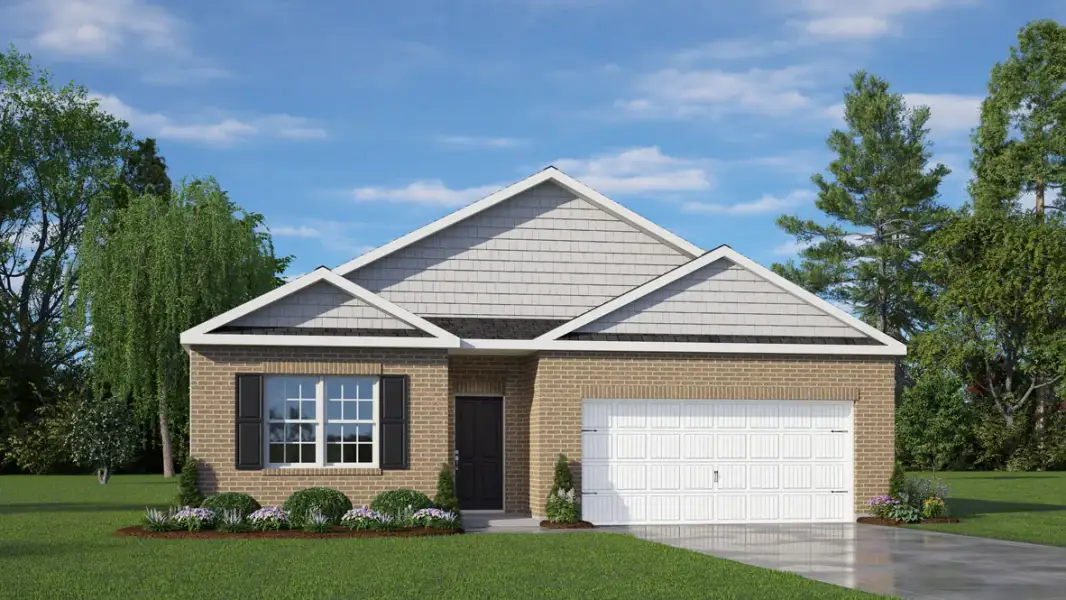Representative exterior photo of a completed home built from the Cali by D.R. Horton in Madison Gardens, Lexington, NC (Image 21).