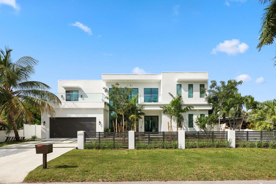 Front exterior of a new home in , Wilton Manors, FL, highlighting curb appeal (Image 1). Front exterior of a new home in , Wilton Manors, FL, highlighting curb appeal (Image 1).
