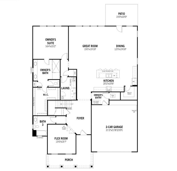 2D floor plan layout of this home in Arbors at Legacy Hills, Celina, TX (Image 4). 2D floor plan layout of this home in Arbors at Legacy Hills, Celina, TX (Image 4).