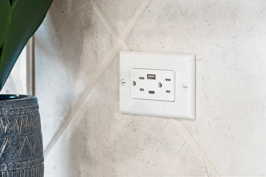 Kitchen USB charging receptacle Kitchen USB charging receptacle