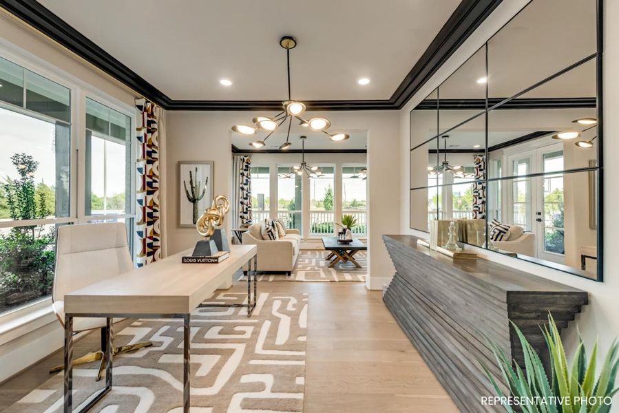 Furnished interior view inside a new home in Creekside at Elevon, Lavon (Image 5).