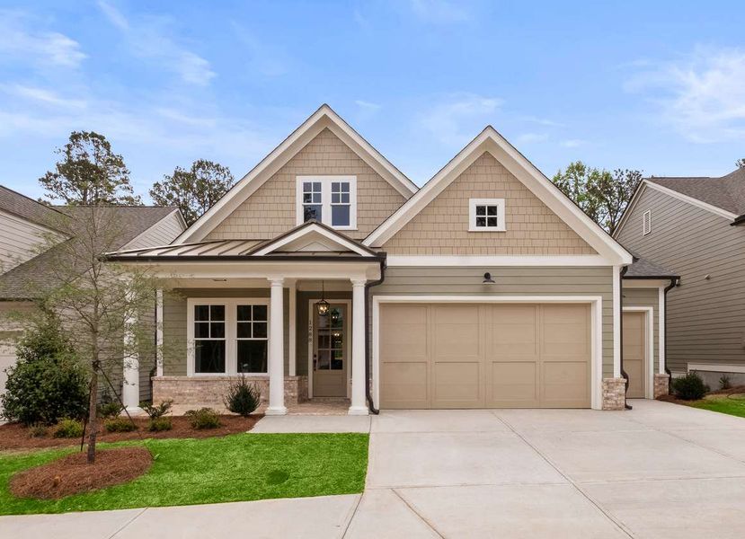 Representative exterior photo of a completed home built from the The Madison by JW Collection in Lakeside at River Green, Canton, GA (Image 1).