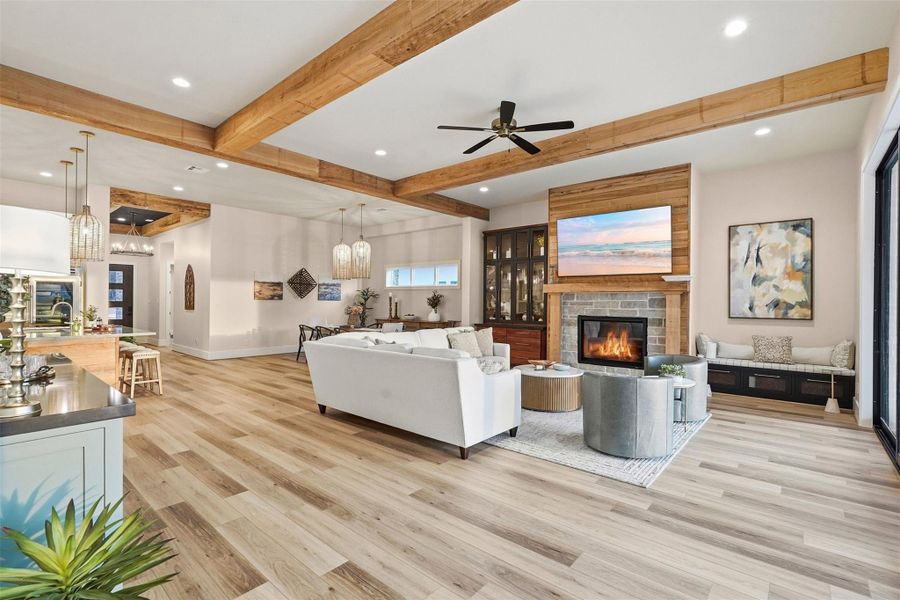 Furnished interior view inside a new home in , Willis (Image 40).