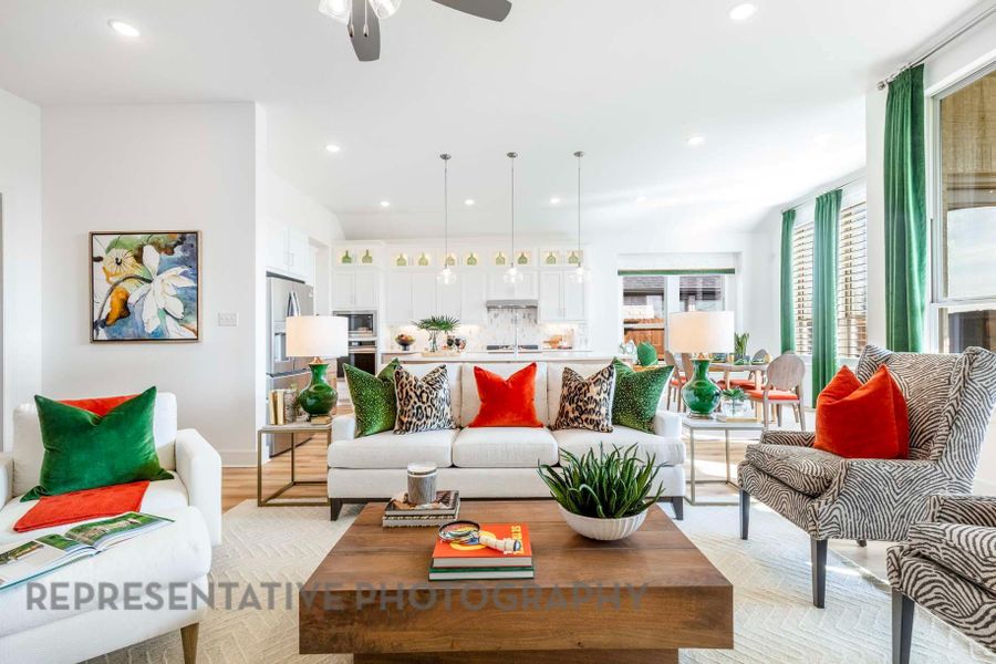 Furnished interior view inside a new home in 6 Creeks at Waterridge: 60ft. lots, Kyle (Image 17). Furnished interior view inside a new home in 6 Creeks at Waterridge: 60ft. lots, Kyle (Image 17).