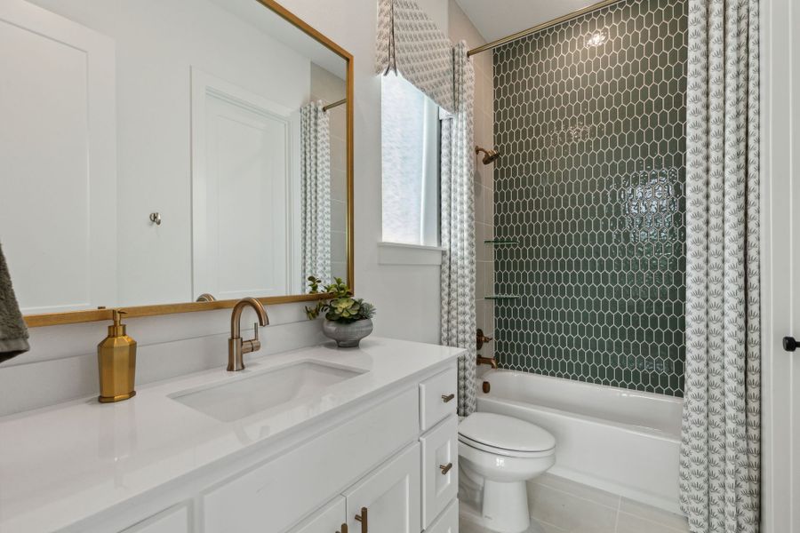 Representative furnished interior of a home built from the Hudson II by Southgate Homes in Windsong Ranch 71' Series, Prosper (Image 28).