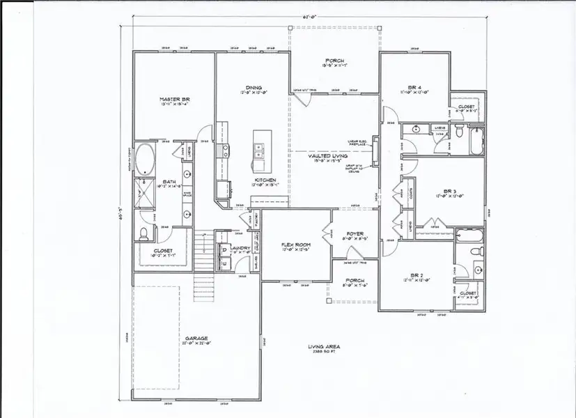 2D floor plan layout of this home in , Milledgeville, GA (Image 3).