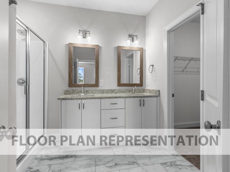 Primary Bathroom View 1 | 1714 Plan by Ivey Homes