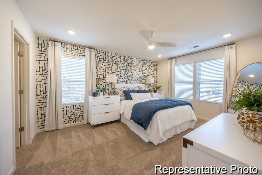 Furnished interior view inside a new home in Village Heights TH, Greensboro (Image 12).
