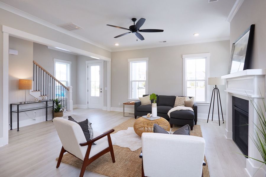 Representative furnished interior of a home built from the Rutledge by Homes by Dickerson in Nexton, Summerville (Image 9). Representative furnished interior of a home built from the Rutledge by Homes by Dickerson in Nexton, Summerville (Image 9).