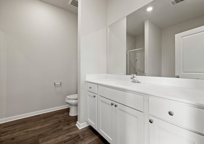 Spacious vanity in master bathroom Spacious vanity in master bathroom