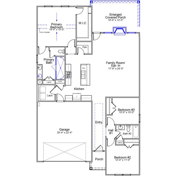 2D floor plan layout of this home in Ovation at Sweetbrier, Durham, NC (Image 2). 2D floor plan layout of this home in Ovation at Sweetbrier, Durham, NC (Image 2).