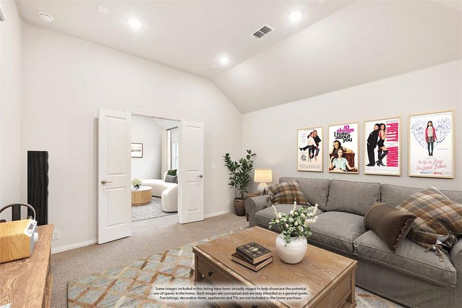 Furnished interior view inside a new home in Mockingbird Heights Classic 60, Midlothian (Image 4).