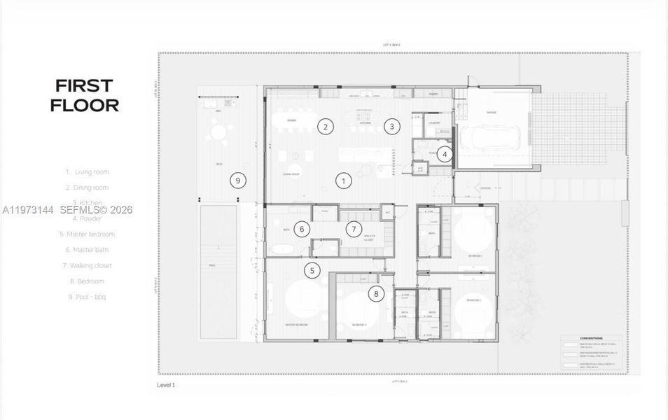 2D floor plan layout of this home in , Miami, FL (Image 3).