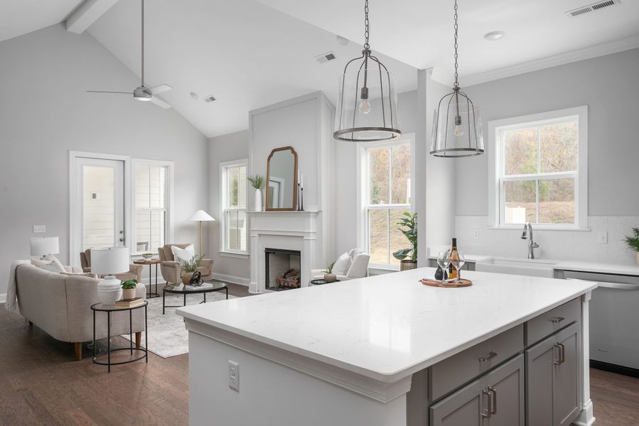 Representative furnished interior of a home built from the The Claiborne by Greentech Homes LLC in Nature's Cove, Ooltewah (Image 7).