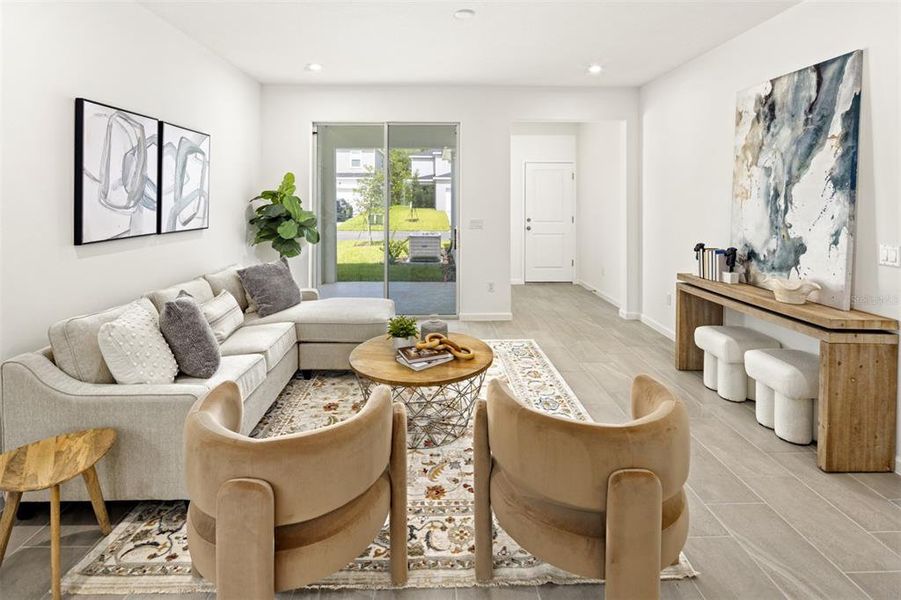Furnished interior view inside a new home in Rainwood, Groveland (Image 8). Furnished interior view inside a new home in Rainwood, Groveland (Image 8).
