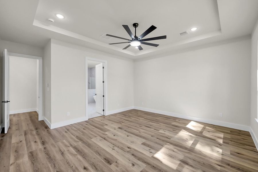 The owner’s retreat with en-suite bathroom.