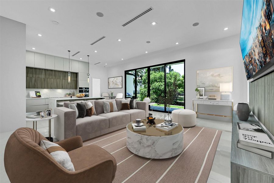 Furnished interior view inside a new home in , Wilton Manors (Image 10).