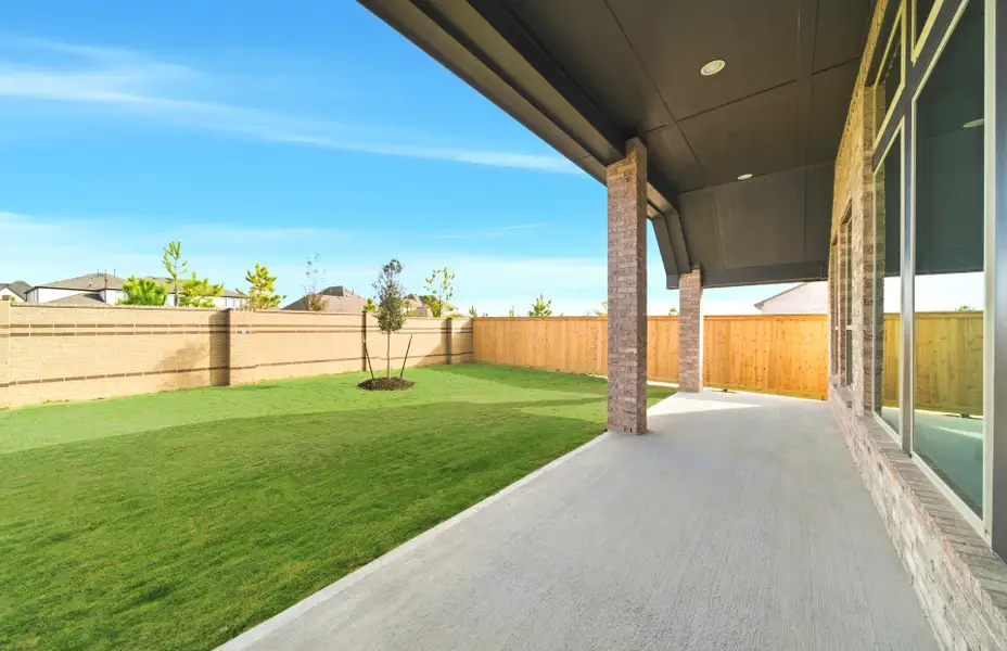 Exterior details and patio area of a home in Bridgeland 60′, Cypress (Image 3). Exterior details and patio area of a home in Bridgeland 60′, Cypress (Image 3).