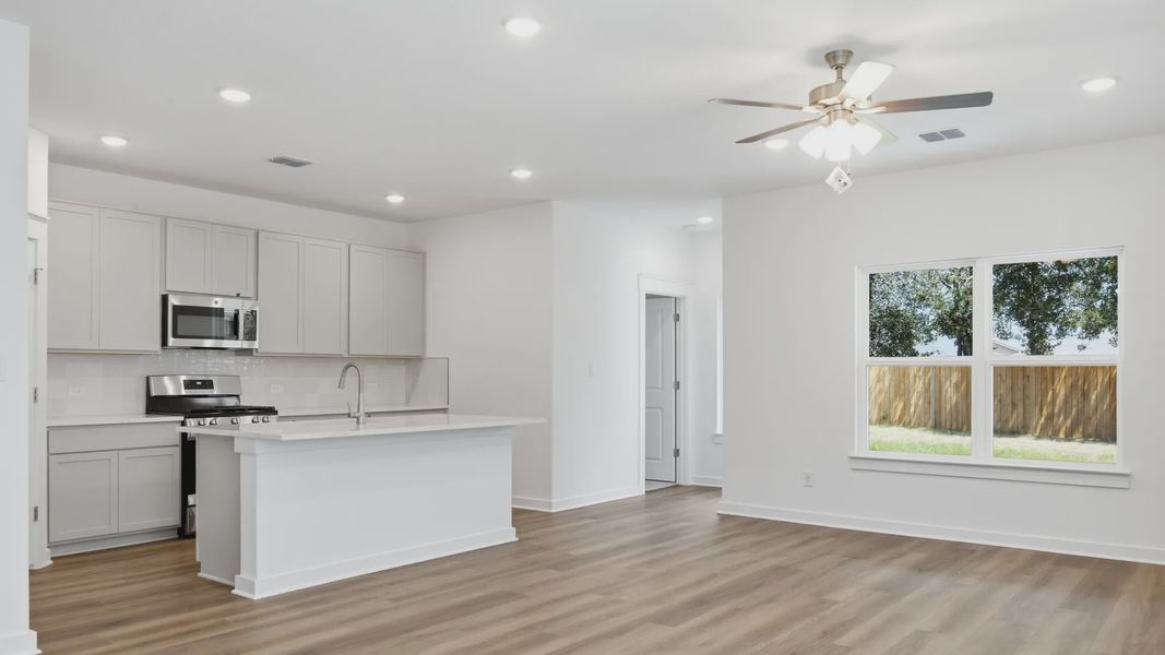 Furnished interior view inside a new home in Creeks Crossing, Elgin (Image 10). Furnished interior view inside a new home in Creeks Crossing, Elgin (Image 10).
