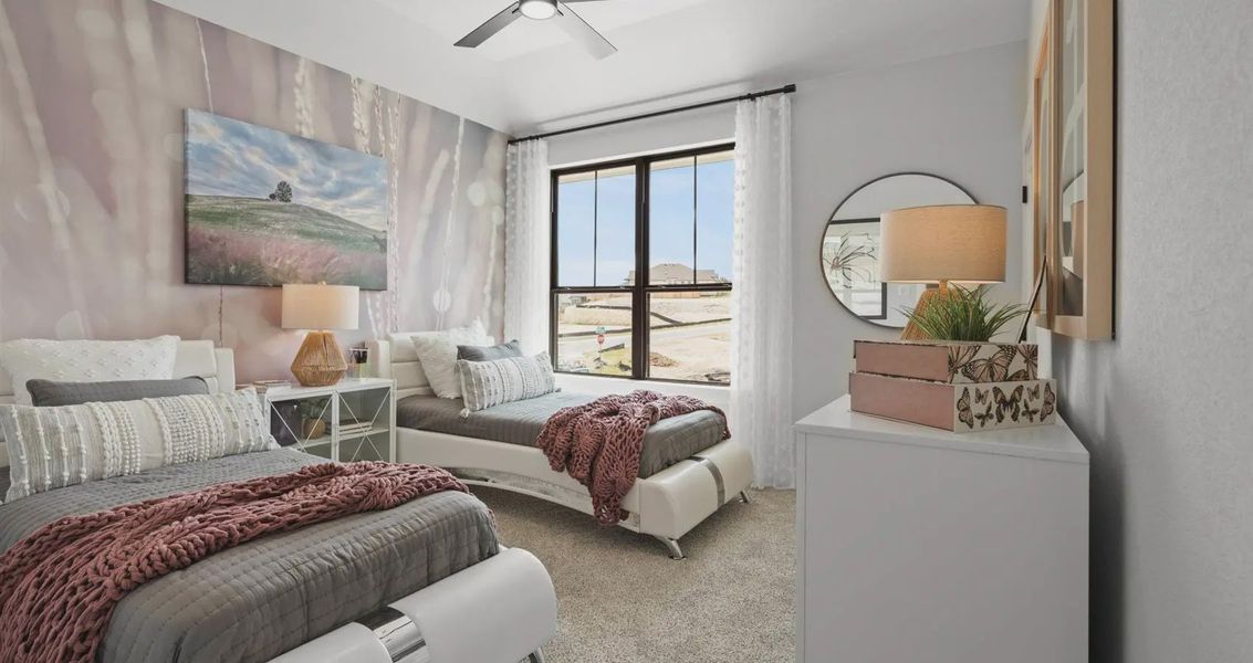 Representative furnished interior of a home built from the Stetson by Chesmar Homes in Sweetwater, Austin (Image 23).